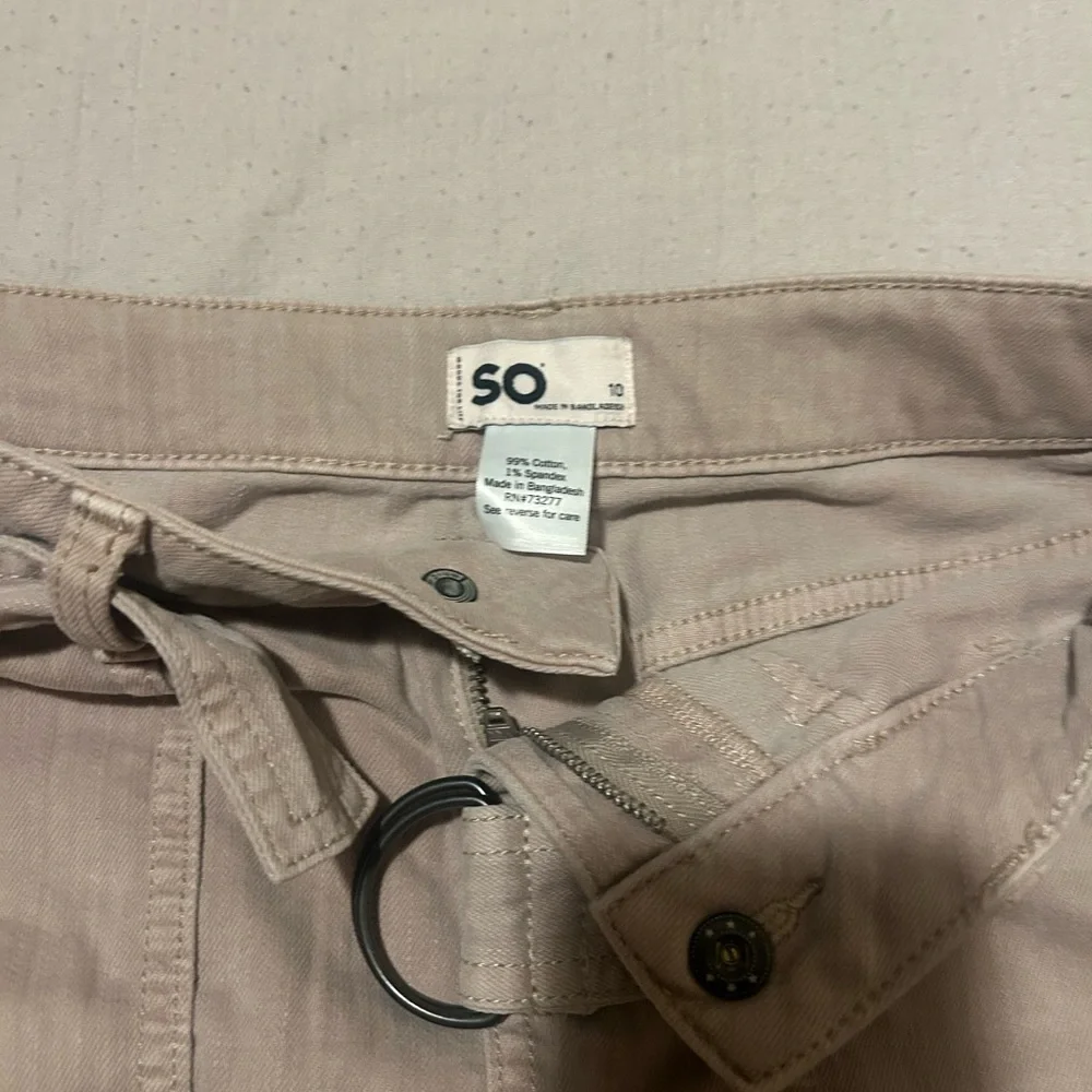 SO Beige Mini Skirt with Belt